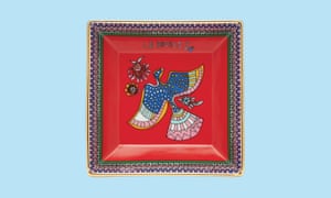 La Double J, Goddess Demeter square porcelain plate