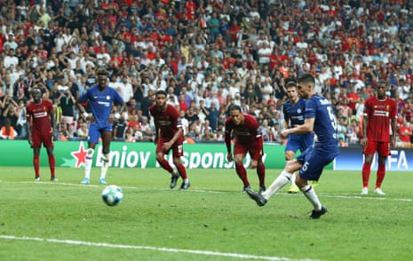 Jorginho scores from the penalty spot.