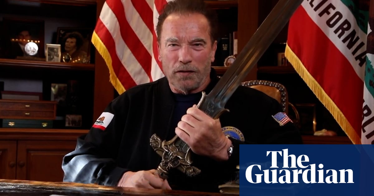 Schwarzenegger compares Capitol attack to Kristallnacht, brandishes sword – video