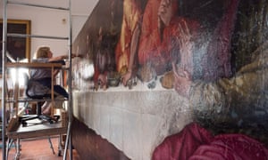 Unfairly neglected … Rossella Lari restores The Last Supper by Plautilla Nelli.