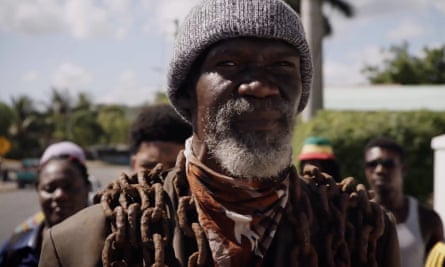 Derrick ‘Black X’ Robinson on his annual walk to the Tacky memorial stone.