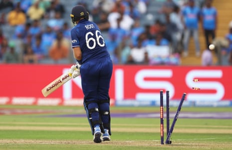 Joe Root is bowled out