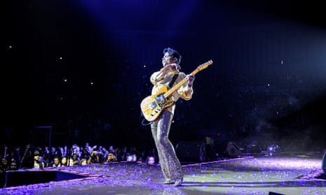 Prince performing on the Welcome 2 America tour in 2010.