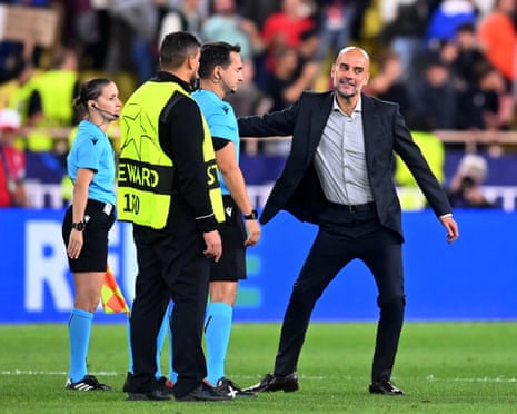 Pep Guardiola makes 'Spanish referees' remark after Manchester City held to draw | Manchester City | The Guardian