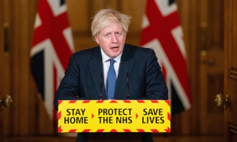 Boris Johnson holds media briefing on coronavirus pandemic.