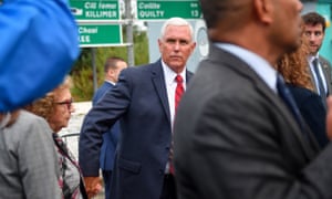 Vice-President Mike Pence arrives in Doonbeg to dine with relatives at a seafood restaurant.