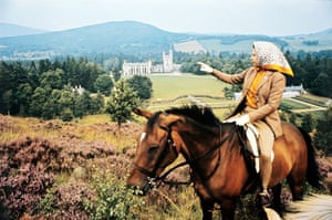 1971: the Queen on horseback looks towards Balmoral Castle, Scotland, during the royal family’s summer holiday
