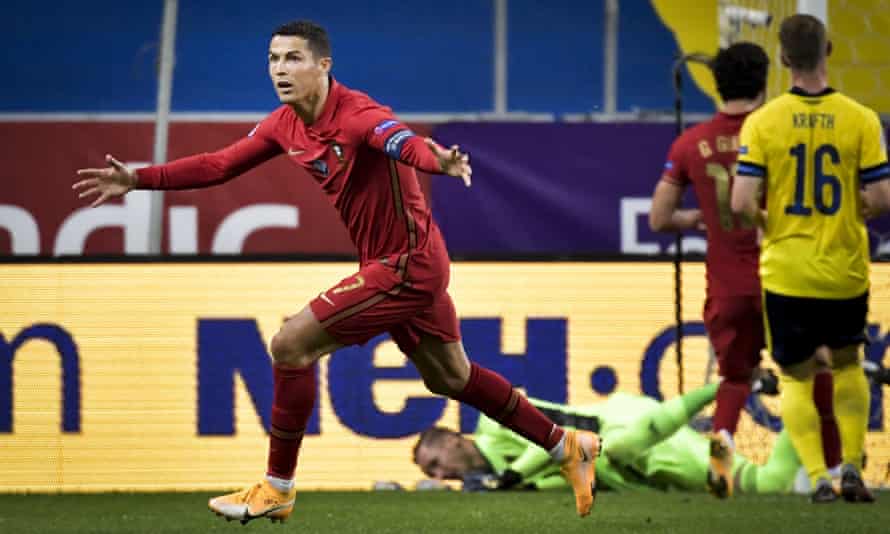 Cristiano Ronaldo Nets 100th Portugal Goal In Nations League Win Over Sweden Cristiano Ronaldo The Guardian Cristiano Ronaldo Nets 100th Portugal Goal In Nations League Win Over Sweden Cristiano Ronaldo The Guardian