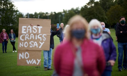East Craigs residents at a meeting with Edinburgh council representatives and politicians to discuss the temporary LTN