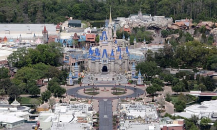 Disney World in Florida closed and empty due to the coronavirus pandemic.