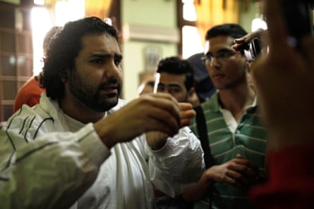 Alaa Abd el-Fattah at the high court in Cairo in 2013.