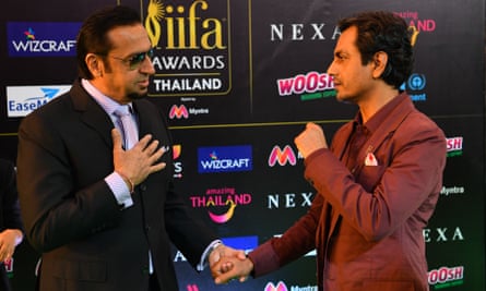 Actors Gulshan Grover and Nawazuddin Siddiqui arrive at last year’s IIFA awards.