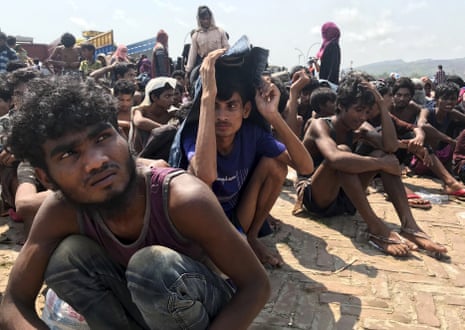 Rohingya refugees near Cox's Bazar in Bangladesh.