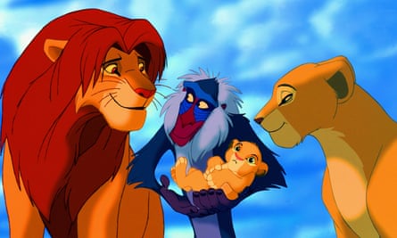 Too close for comfort … Mafusa, Rafiki and Simba Nala in the 1994 version of The Lion King.