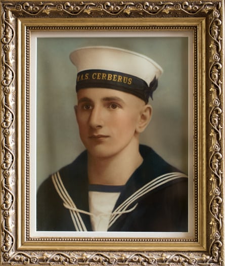 Portrait of Alan Hellier as a young mariner.