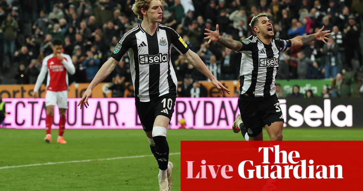 Newcastle 2-0 Arsenal (agg 4-0): Carabao Cup semi-final, second leg – as it happened