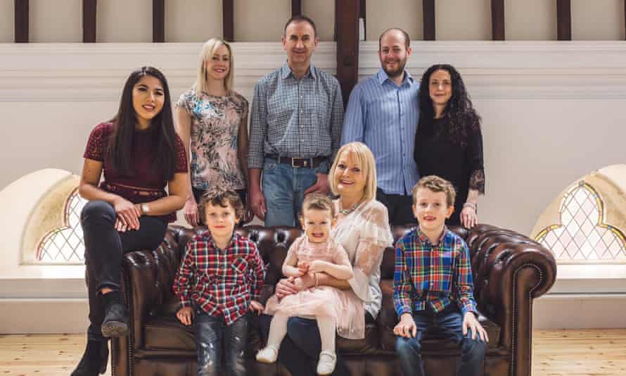 Neil Busby with his family