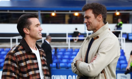 Actor and Wrexham co-owner Rob McElhenney with Birmingham co-owner Tom Brady before kick-off