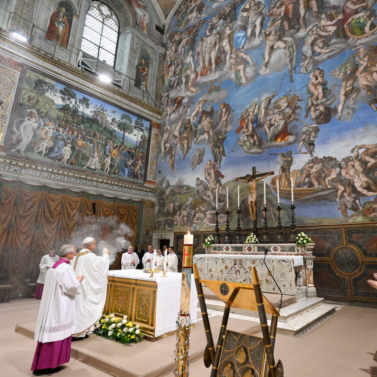 Pope Leo holds first mass as pontiff in Sistine Chapel | Pope Leo XIV | The Guardian