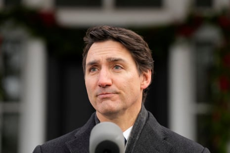 Justin TrudeauCanada prime minister Justin Trudeau makes an announcement outside Rideau Cottage in Ottawa on Monday, 6 January, 2025.
