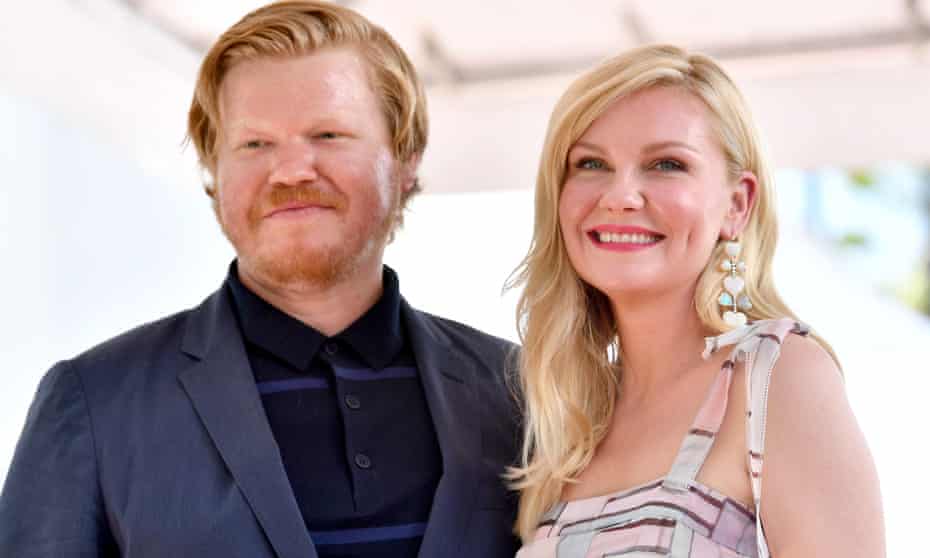 Plemons and his fiancee Kirsten Dunst in Hollywood, 2019.