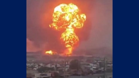 Israel attacks Yemen's Hodeidah port, causing massive explosion - video