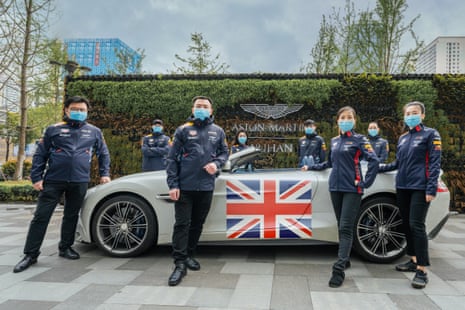 A PR handout from Aston Martin’s dealership in Wuhan.