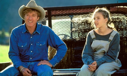 Robert Redford and Scarlett Johansson in the 1998 film The Horse Whisperer.