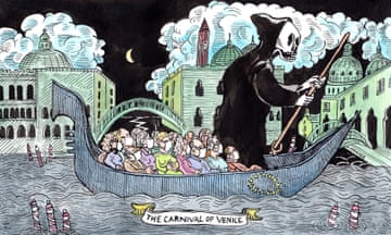Andrzej Krauze on the effect of the coronavirus on Europe – cartoon