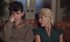 Asa Butterfield and Gillian Anderson in Sex Education. 