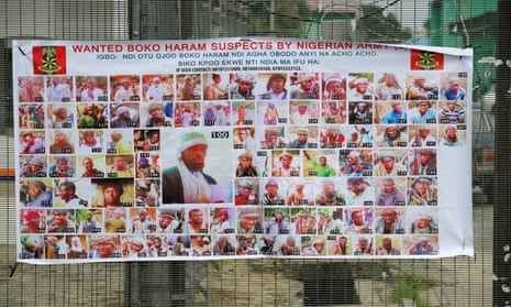 A poster displaying wanted Boko Haram suspects.