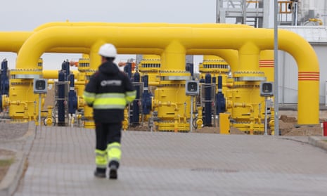A compressor station of the new Baltic Pipe natural gas pipeline on the day of the pipeline’s official opening on 27 September 2022 near Goleniów, Poland.