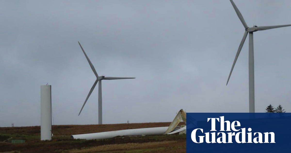 Wind turbine blown over in Wales with more storms expected for UK