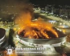 Massive blaze tears through Rio's Olympic velodrome – video