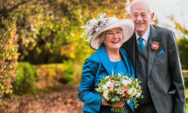 ‘Mike’s sister came from Indiana. It was lovely’ … the couple were married in a village near Hull