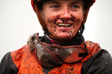 Hollie Doyle during a rainy Derby day at Epsom on 7 June.