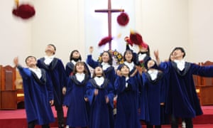 Students from the Yeomyung school at a graduation ceremony in January.