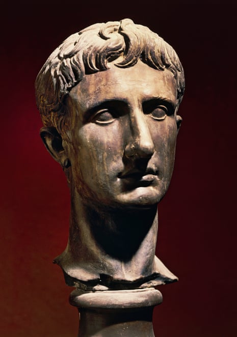 Bronze head representing Emperor Octavian Augustus