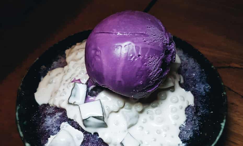 Purple patch … ube ice-cream.