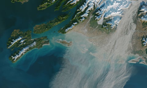 Dust blowing out of the Copper River Valley on Alaska’s south coast. 