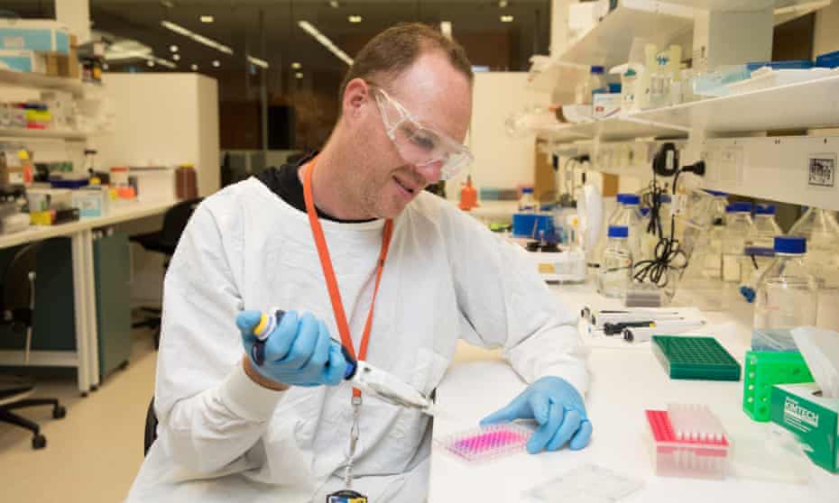 Greg Neely in the laboratory at Sydney University’s Charles Perkins Centre. 