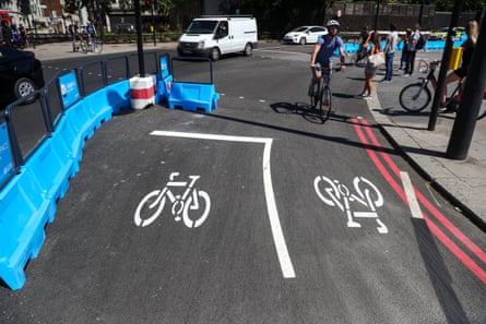 Cycle route infrastructure in London