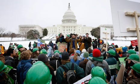 Activists participate in the Power Shift ‘09 rally on the West Lawn of the U.S. Capitol.
