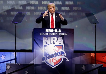 Donald Trump speaks at the NRA