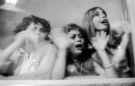 Blurred picture of young girls screaming