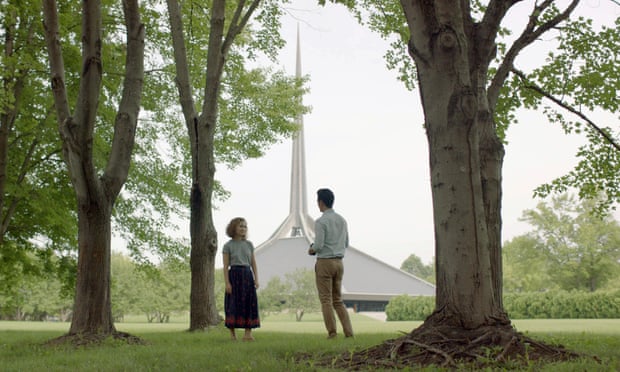Symmetrical … Haley Lu Richardson and John Cho in Columbus