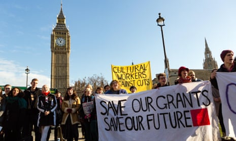 Students and supporters stage a protest in Parliament Square in January against the abolition of maintenance grants. 