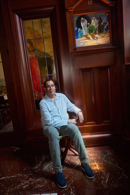 a man posing