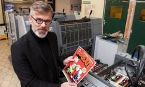 Mike Dicks with his crowdfunded comic.