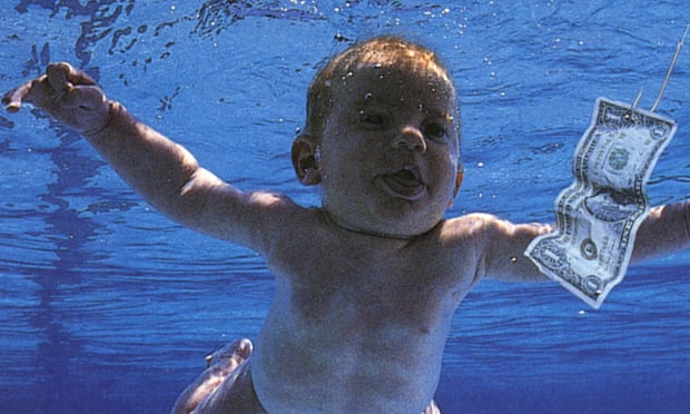 Spencer Elden on the cover of the artwork for Nevermind.